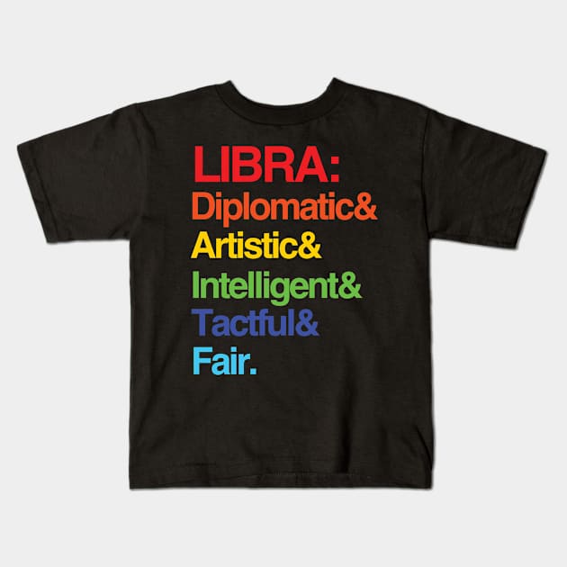 Libra Zodiac Astrology 1 Kids T-Shirt by Funkrafstik